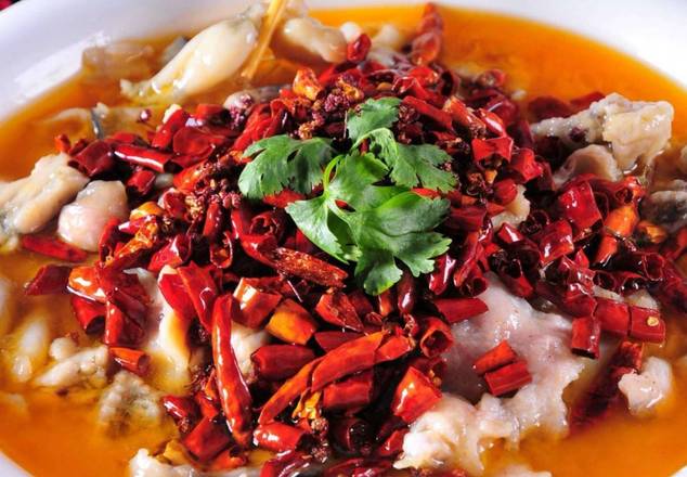 Sliced Fish Fillet in Hot Chili Oil水煮黑鱼片